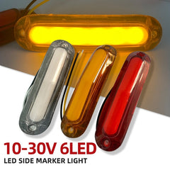 4pcs MK-162 6LED Light Guide Side Light 10-30V Trailer Side Tail Light