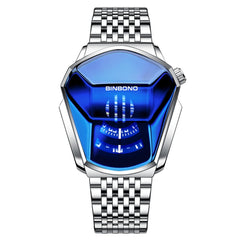 BINBOND Locomotive Concept Steel Belt Watch Men Live Black Technology Watch, Steel Belt Full Gold-Blue Face, Steel Belt Full Gold Gold Face, Steel Belt Black Stee Blue Face, Steel Belt Black Steel White Face, Steel Belt White Steel Blue Face           ...