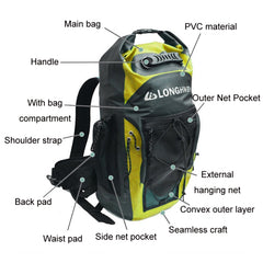 LONGHIKER Outdoor Diving Fin Backpack Drifting Swimming Fishing Ski Bag