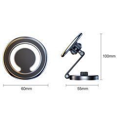 D27 Car Magnetic Telescopic Folding Navigation Mobile Phone Holder, D27 (Black), D27 (Silver)