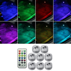 Car Modification Wireless Colorful Remote Control Atmosphere Light, 1 Light +1 RC, 2 Lights +1 RC, 4 Lights +1 RC, 8 Lights +1 RC