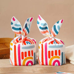 1bag Candy Packaging Bags Baking Biscuit Gift Bags, Fresh Flower, Colorful Abstract Strip, Green White Cat, Red Fried Egg, Year Rabbit, Little Rabbit and Bear, White Christmas Boy Girl, White Rainy Animal, Green Scarf Bear, Space Rabbit, Red Snow Carni...