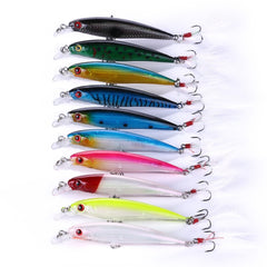 HENGJIA MI094 Simulation Laser Fake Lures Minnow Fishing Baits, 1, 2, 3, 4, 5, 6, 7, 8, 9, 10, 10 Colors Boxed