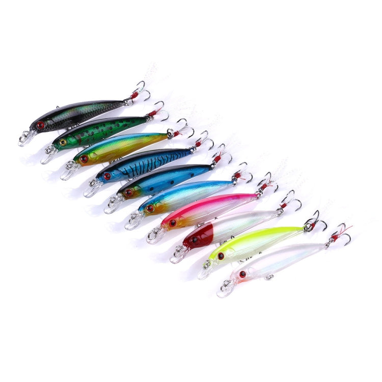 HENGJIA MI094 Simulation Laser Fake Lures Minnow Fishing Baits, 1, 2, 3, 4, 5, 6, 7, 8, 9, 10, 10 Colors Boxed