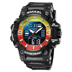 SMAEL 8049 Waterproof Sports Watch Men Multi-function Night Light Electronic Watch