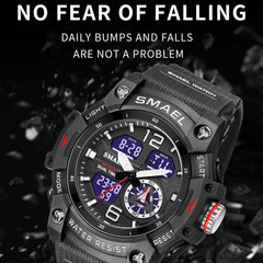 SMAEL 8007 Outdoor Sports Waterproof Dual Display Electronic Quartz Watch