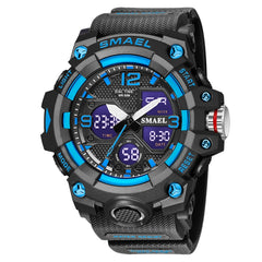 SMAEL 8008 Outdoor Sports Multifunctional Waterproof Luminous Men Watch, Red, Black, Orange, Fluorescent Green, Deep Blue, Grass Green, Black Gold, Rose Gold, Black Blue