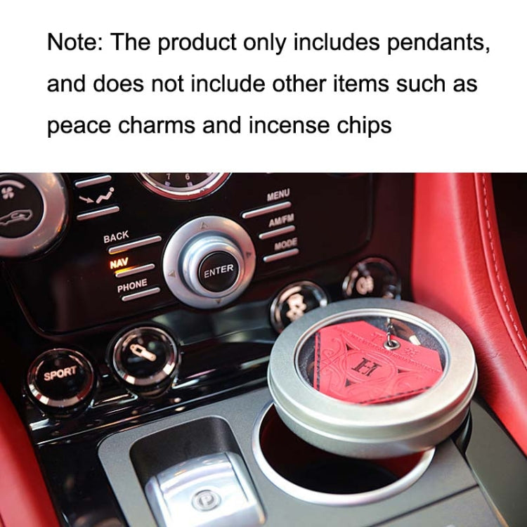 Car Pendant Triangular Ping An Charm Bag Leather Rearview Mirror Ornament, Triangular Red