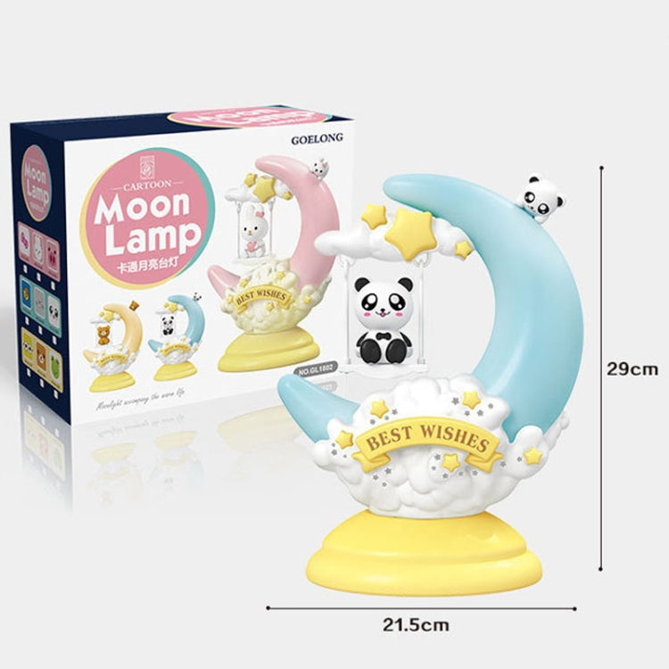 GOELONG Cartoon Moon Table Lamp Children Room Animal Night Light, Plug:, US Plug, EU Plug