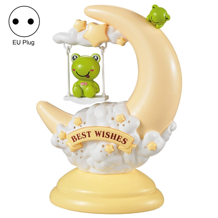 GOELONG Cartoon Moon Table Lamp Children Room Animal Night Light, Plug:, US Plug, EU Plug