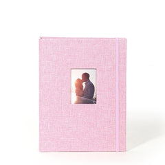 3-inch 208 Pockets Cotton Linen Photo Album Photocard Holder, Khaki, Purple, Grey, Pink, Blue