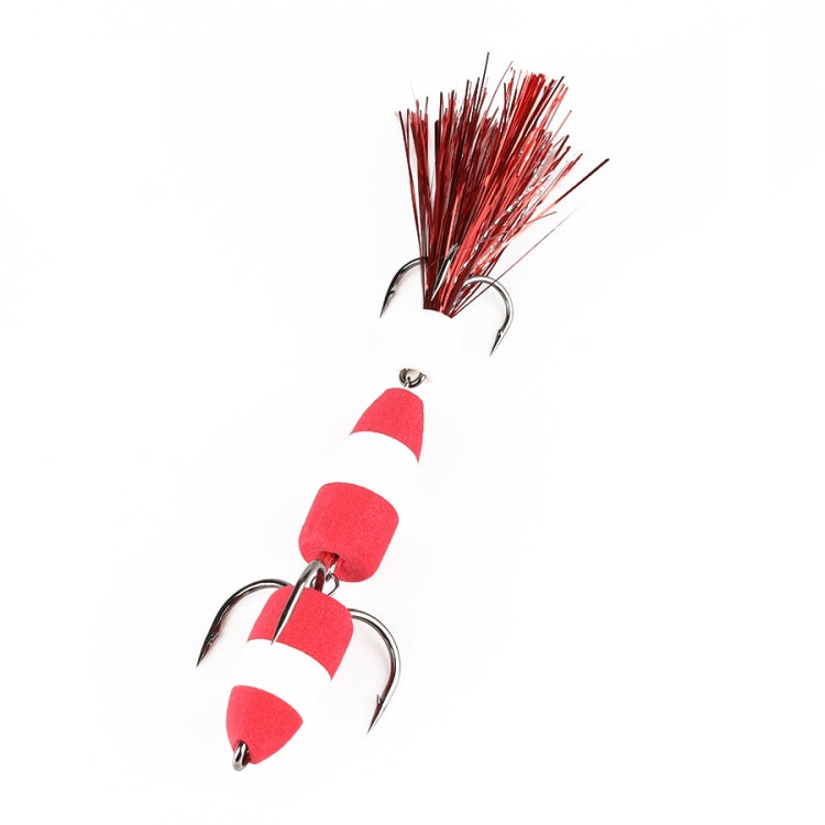 W.P.E PMG-M Foam Hook Soft Worm Bait Three Anchor Hook Fake Lures, M