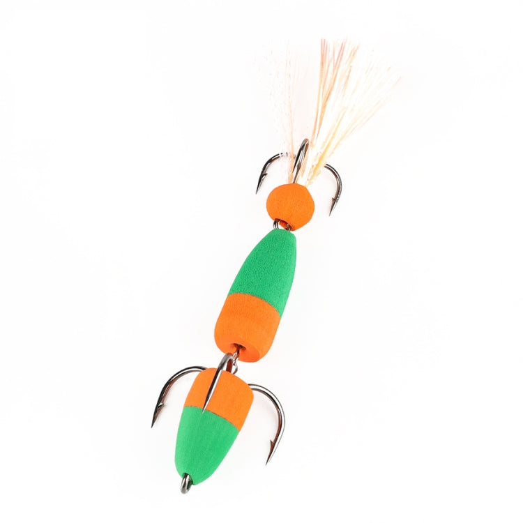 W.P.E PMG-M Foam Hook Soft Worm Bait Three Anchor Hook Fake Lures, M