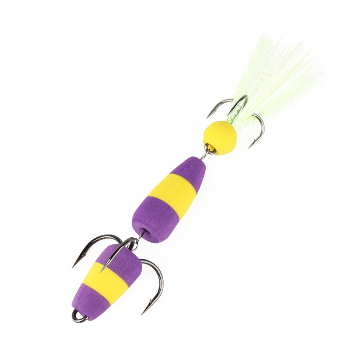 W.P.E PMG-M Foam Hook Soft Worm Bait Three Anchor Hook Fake Lures, M