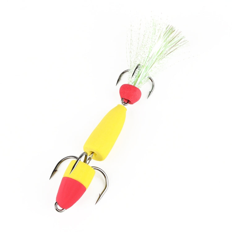 W.P.E PMG-M Foam Hook Soft Worm Bait Three Anchor Hook Fake Lures, M