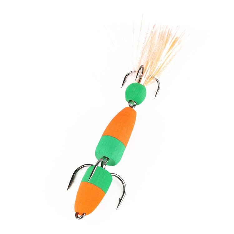 W.P.E PMG-M Foam Hook Soft Worm Bait Three Anchor Hook Fake Lures, M
