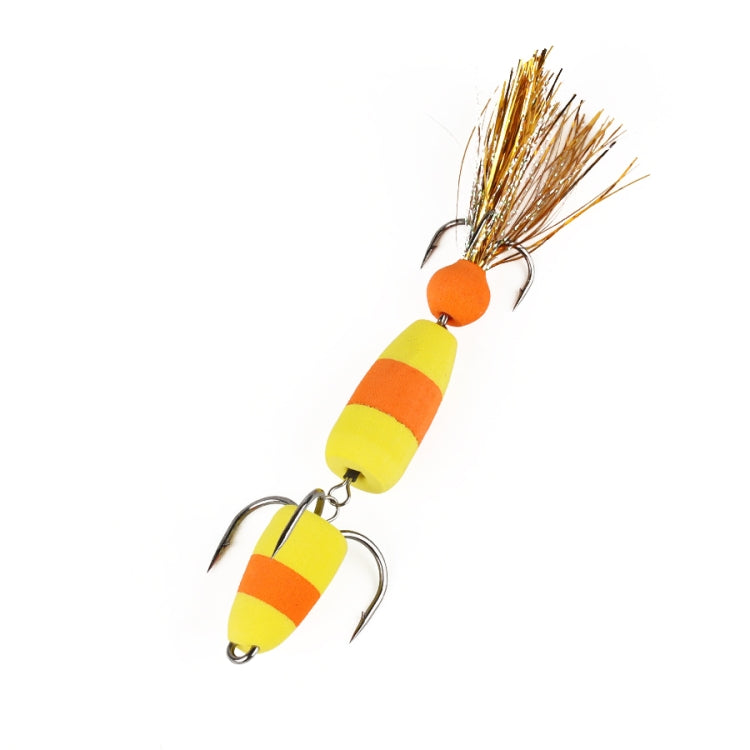 W.P.E PMG-M Foam Hook Soft Worm Bait Three Anchor Hook Fake Lures, M