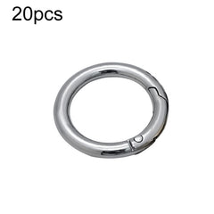 20pcs Zinc Alloy Spring Ring Metal Open Bag Webbing Keychain, 3 Points Silver, 4 Points Silver, Inch 2 Black, 6 Points Silver, 3 Points Light Gold, 1 inch Light Gold, 3 Point Black, 1 inch Black, 1 inch Silver, 4 Points Black, Inch 2 Light Gold        ...