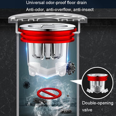 Bathroom Floor Drainage Deodorizer Seal Cover Inner Core Toilet Universal Anti-bug Tube, PVC