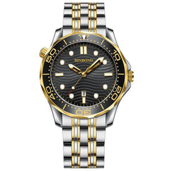BINBOND B2820 Luminous 30m Waterproof Men Sports Quartz Watch, White Steel Black Surface, White Steel White Surface, White Steel Blue Surface, Inter-gold Black Surface, Inter-gold Blue Surface, Black Steel Black Surface White                           ...