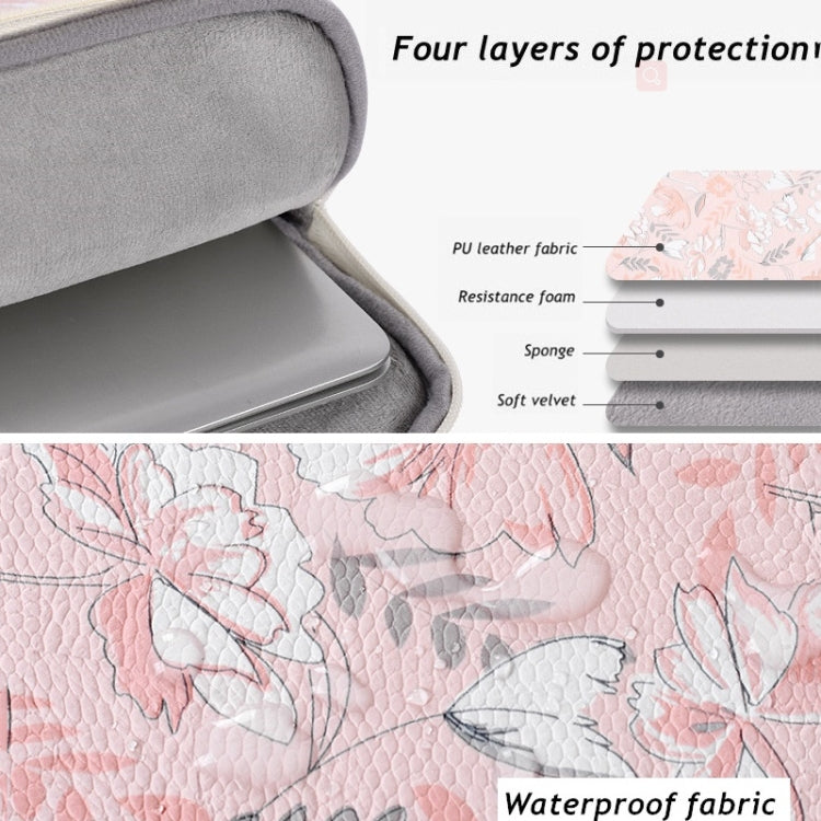 G4-89  PU Laptop Case Tablet Sleeve Bag with Telescoping Handle, 11 Inch, 12 Inch, 13 Inch, 14 Inch, 15 Inch