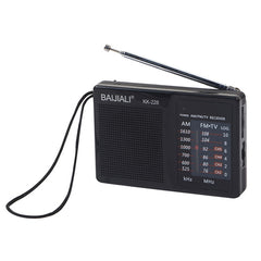 BAIJIALI BJL228 Retro Portable Two Band FM AM Radio Built-in Speaker, BJL228 White, BJL228 Black