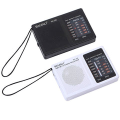 BAIJIALI BJL228 Retro Portable Two Band FM AM Radio Built-in Speaker, BJL228 White, BJL228 Black