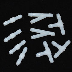 200pcs/bag Universal Car Spray Hose Connector Connection Tube Plastic Snap, Style:, T Type
