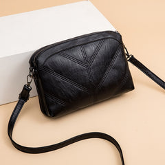 XY1101 Multifunctional Double Layer Ladies Woven Handbag Phone Single-shoulder Bag