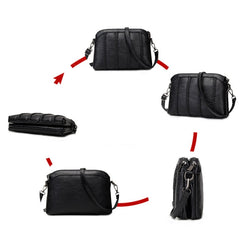 XY1101 Multifunctional Double Layer Ladies Woven Handbag Phone Single-shoulder Bag