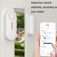 Tuya WiFi Sound And Light Door Magnetic Doors Windows Alarm Scene Linkage APP Reminder, Sound And Light Door Magnetic Sensor