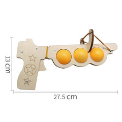 Wooden DIY Table Tennis Elastic Model Children Physical Science Experiment Assembly Toy, Elastic Model