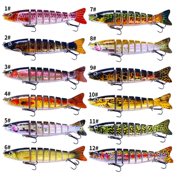 HENGJIA JM064 Multi-section Fish Minnow Bionic Fake Lures Sea Fishing Sinking Lures, JM064 (6), JM064 (7), JM064 (8), JM064 (9), JM064 (10), JM064 (11), JM064 (1), JM064 (12), JM064 (2), JM064 (3), JM064 (4), JM064 (5)