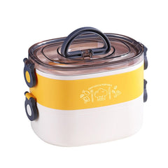 Large Capacity Oval Divided Portable Office Insulation Lunch Box, 600ml (Stainless Blue), 600ml (Stainless Yellow), 600ml (Stainless Purple), 1.2L (Stainless Blue), 1.2L (Stainless Yellow), 1.2L (Stainless Purple), 600ml (Plastic Blue)                 ...