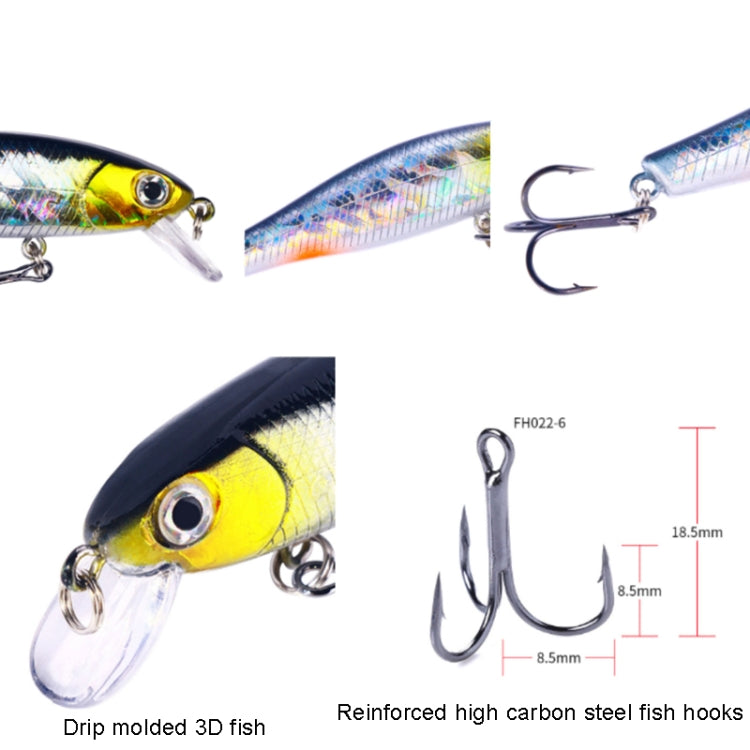 HENGJIA MI160 8.8cm 9g Floating Water Minno Fake Bait, 1, 2, 3, 4, 5, 6, 7, 8, 9, 10, 10 Colors, 10 Color Boxed