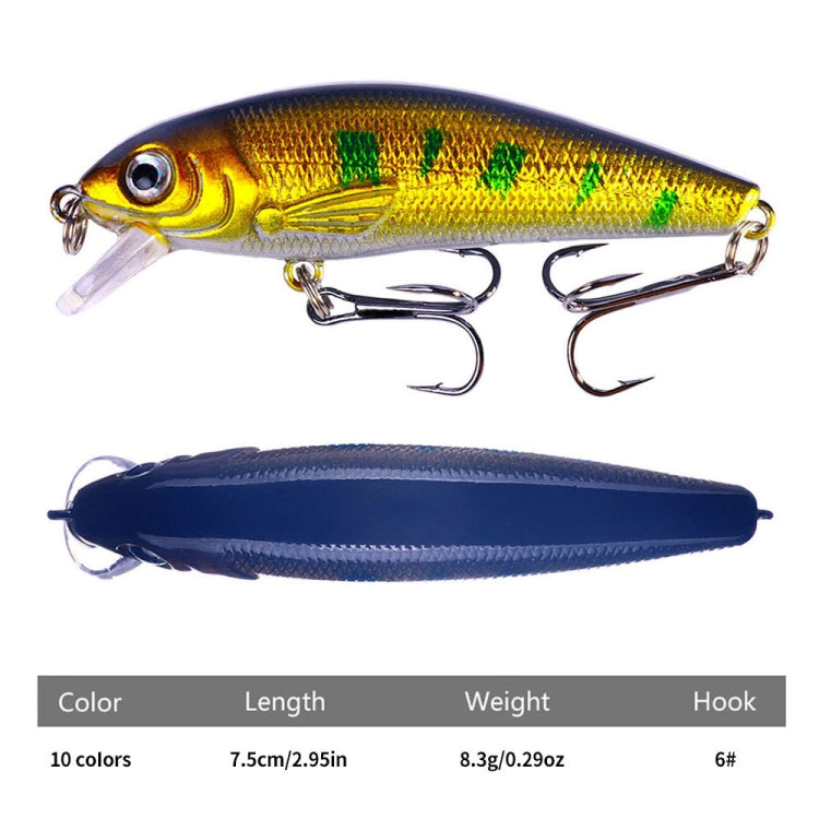 HENGJIA MI158 Floating Mino Bionic Lures, 1, 2, 3, 4, 5, 6, 7, 8, 9, 10, 10 Colors Bagged, 10 Colors Boxed