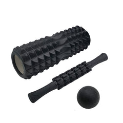 Crescent Hollow Foam Roller Yoga Column Set Fitness Muscle Relaxation Massager Set, 3pcs/set