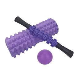 Crescent Hollow Foam Roller Yoga Column Set Fitness Muscle Relaxation Massager Set, 3pcs/set