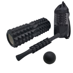 Crescent Hollow Foam Roller Yoga Column Set Fitness Muscle Relaxation Massager Set, 4pcs/set