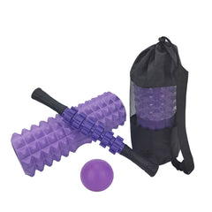 Crescent Hollow Foam Roller Yoga Column Set Fitness Muscle Relaxation Massager Set, 4pcs/set