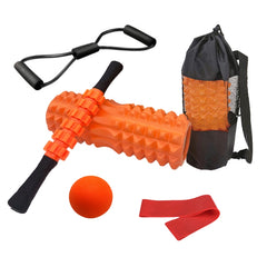Crescent Hollow Foam Roller Yoga Column Set Fitness Muscle Relaxation Massager Set, 6pcs/set
