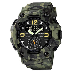 SKMEI 1637 Sports Digital Display Outdoor Shockproof Plastic Large Dial Men Watch, Army Green, Blue Camouflage, Army Green Camouflage, Gray Black