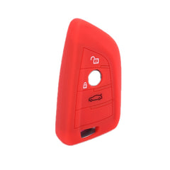 For BMW 1 Series X4/X2/XM5 2pcs Soft Silicone Remote Key Cover, Red, Rose Red, Pink, Sea Blue, Luminous Blue, Dark Gray