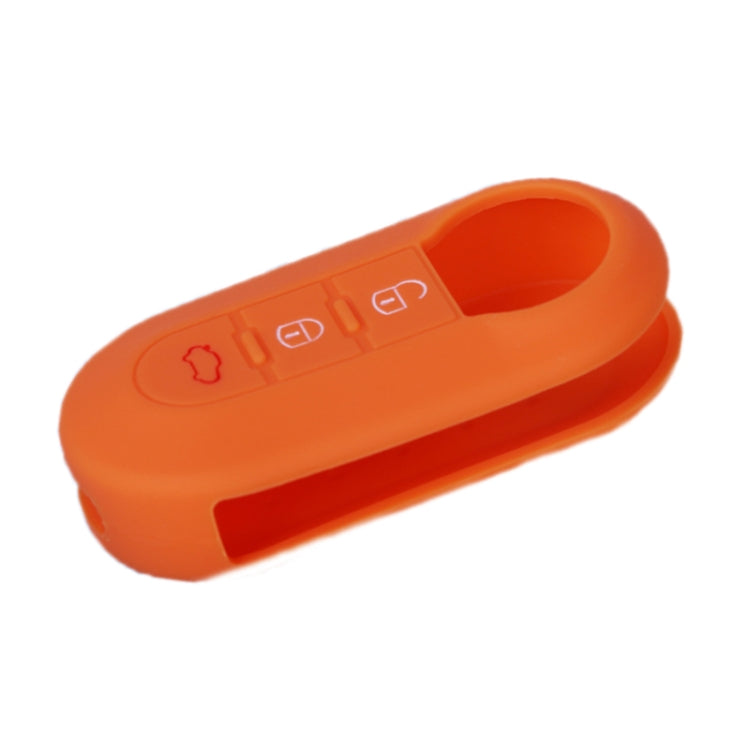 For Fiat 500 2pcs Folding 3 Button Remote Control Silicone Case
