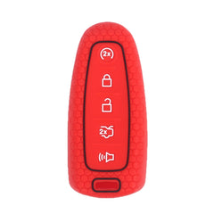 For Ford Edge/Explorer 2pcs 5-Button Key Silicone Case, Black, Red, Pink, Sea Blue