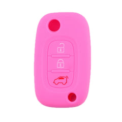 For Mercedes-Benz Smart Folding 2pcs 3 Button Silicone Key Case, Rose Red, Pink, Orange, Yellow, Apple Green, Sea Blue, Light Blue, Purple, White Gray, Black