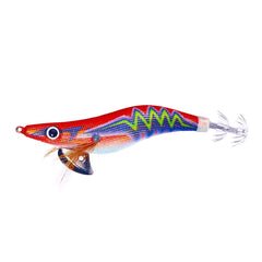 Hengjia SJ037 Luminous Electroplated Flash Wooden Shrimp Squid Lures, SJ037 (Red), SJ037 (Orange), SJ037 (Yellow)