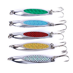 HENGJIA SP0715B Laser Sequins Oblique Cut Sequin Baits, SP0715B (5 Colors Boxed)
