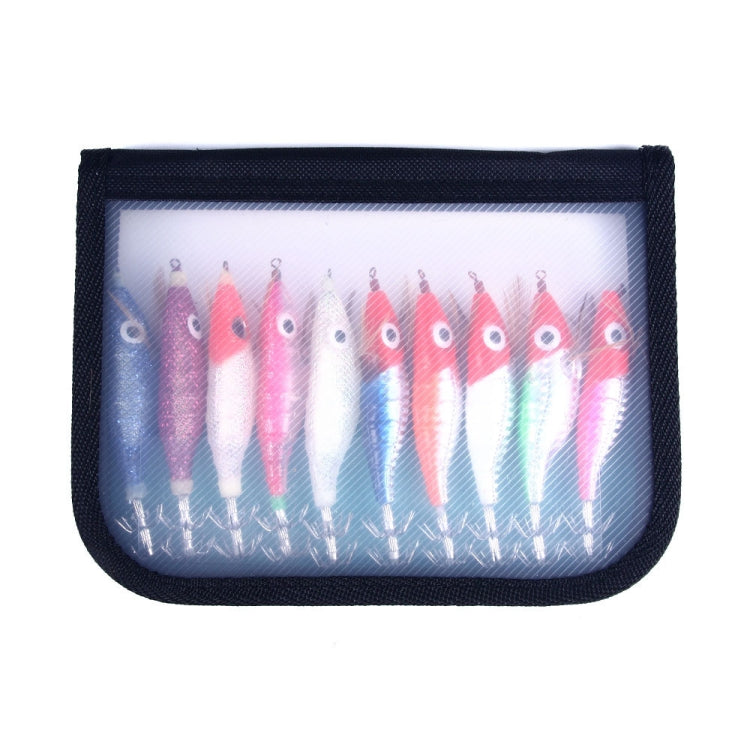 HENGJIA SJB012 Night Light Simulation Shrimp Squid Needle Sea Fishing Fake Bait, SJB012 (10 Colors Bagged)