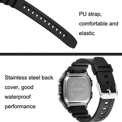 SKMEI 1998 Transparent Shell Ice Sensor Outdoor Sports Waterproof Multi-function Watch, 1998 Blue, 1998 White, 1998 Purple, 1998 Black